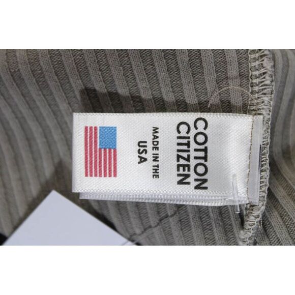 Cotton Citizen Womens Half Zip Ribbed Mock Neck Sweatshirt Brown Size XS - Picture 6 of 7